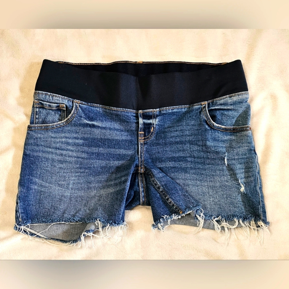 Old Navy Women's Blue Maternity Denim Shorts Size 6